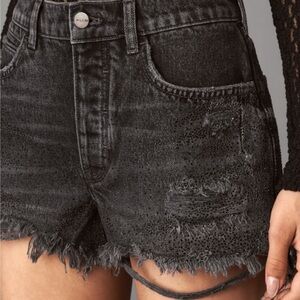 PILCRO➕NWT The Devon Rhinestone Distressed Denim Shortd
